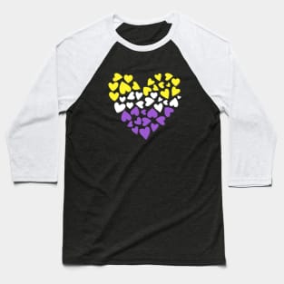 Non Binary Heart Baseball T-Shirt